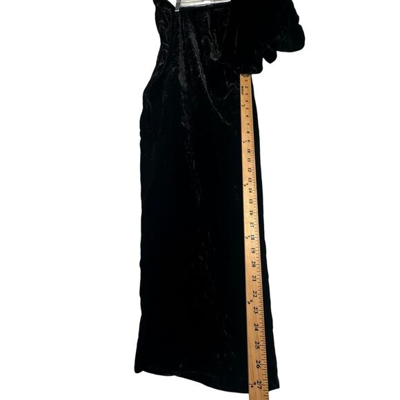 Valerie Stevens 18W Silk Rayon VELVET Dress Pants Pull On Cropped COMFORT Black - Picture 6 of 6